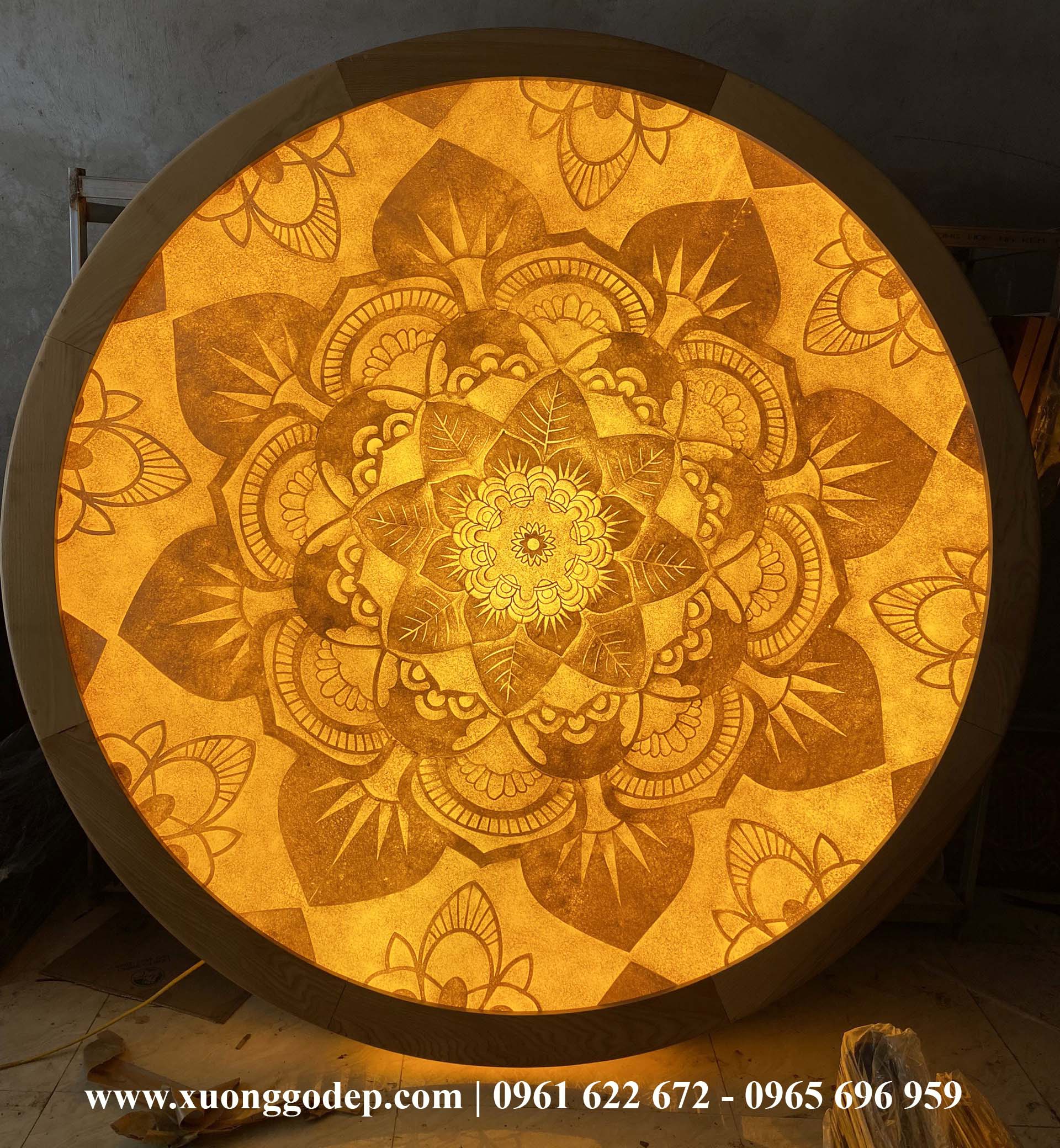 Tranh Trúc Chỉ Mandala Tròn TTC-04
